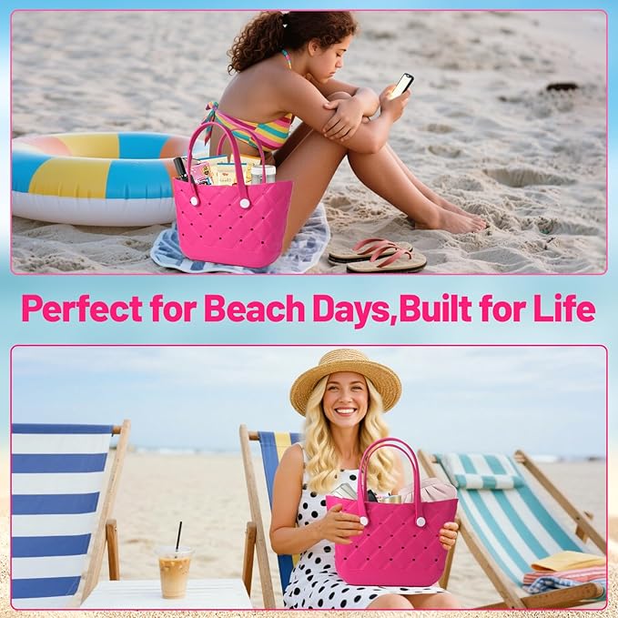 I LOVE MY MOM Waterproof Beach Bag for Women