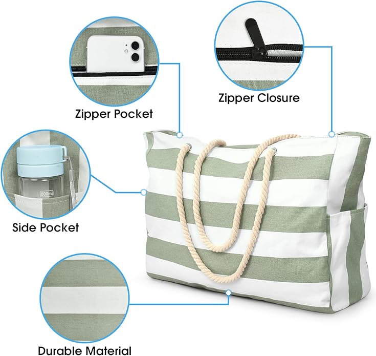 I LOVE MY MOM Beach Bags for Traveling