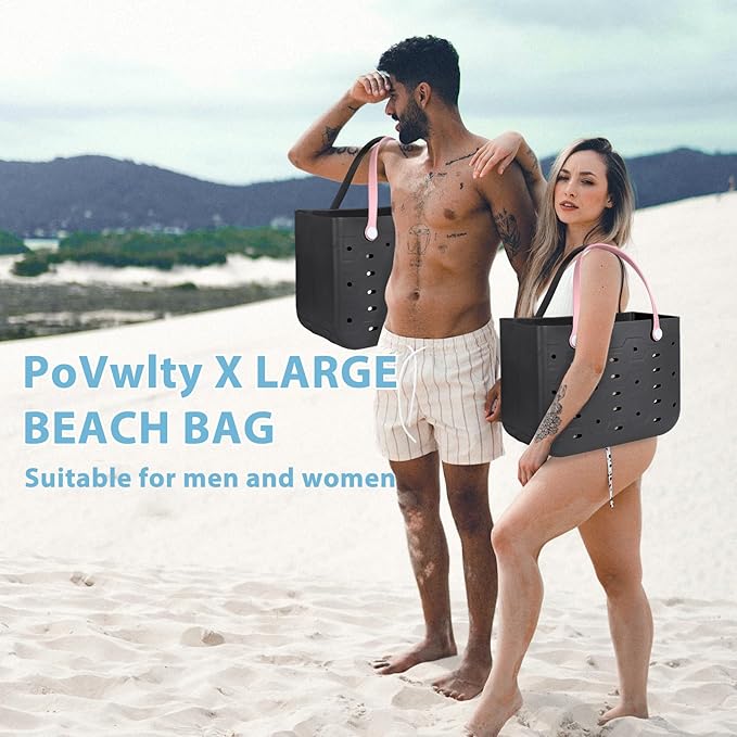 I LOVE MY MOM Rubber Beach Bag for Men & Women