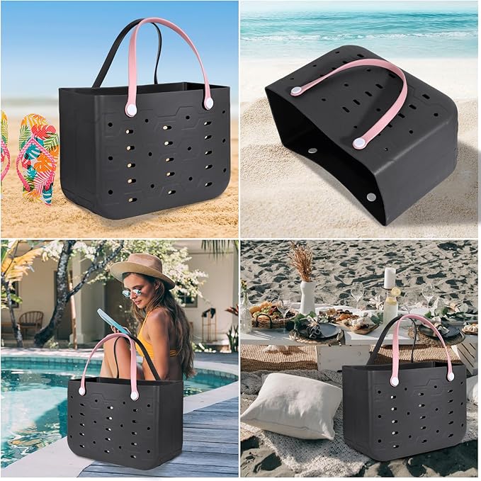 I LOVE MY MOM Rubber Beach Bag for Men & Women
